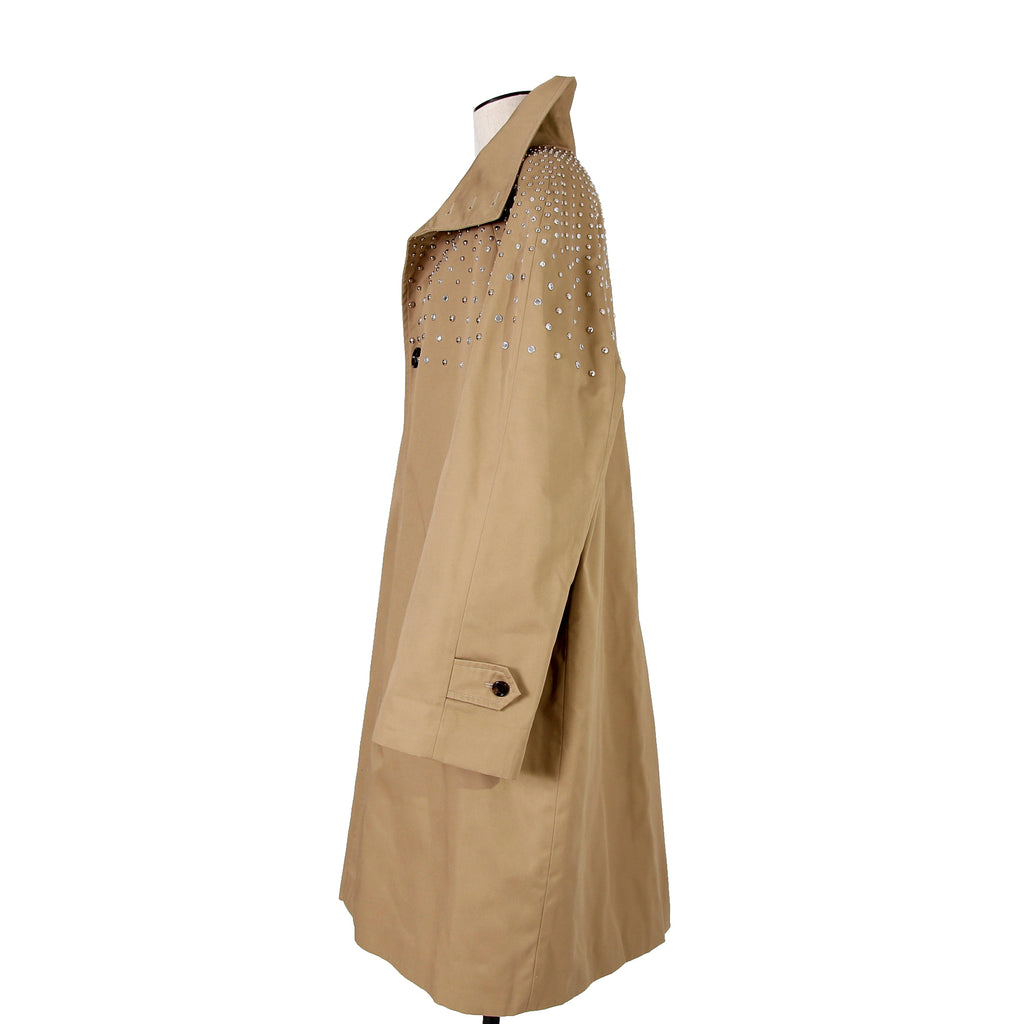 CELINE セリーヌ / 22AW 美品 エディ期 / スタッズ 中綿 スタンドカラー コート / テクニカルコットン / 2M967004N /size 44 (BEIGE)