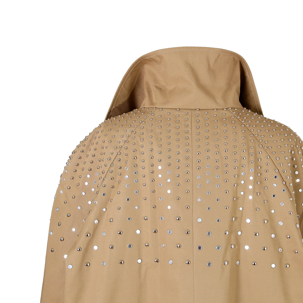 CELINE セリーヌ / 22AW 美品 エディ期 / スタッズ 中綿 スタンドカラー コート / テクニカルコットン / 2M967004N /size 44 (BEIGE)