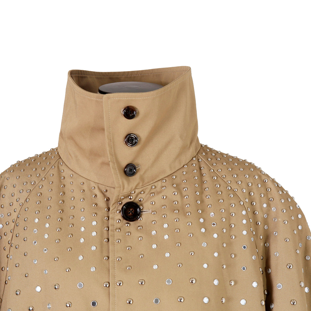 CELINE セリーヌ / 22AW 美品 エディ期 / スタッズ 中綿 スタンドカラー コート / テクニカルコットン / 2M967004N /size 44 (BEIGE)