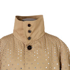 CELINE セリーヌ / 22AW 美品 エディ期 / スタッズ 中綿 スタンドカラー コート / テクニカルコットン / 2M967004N /size 44 (BEIGE)
