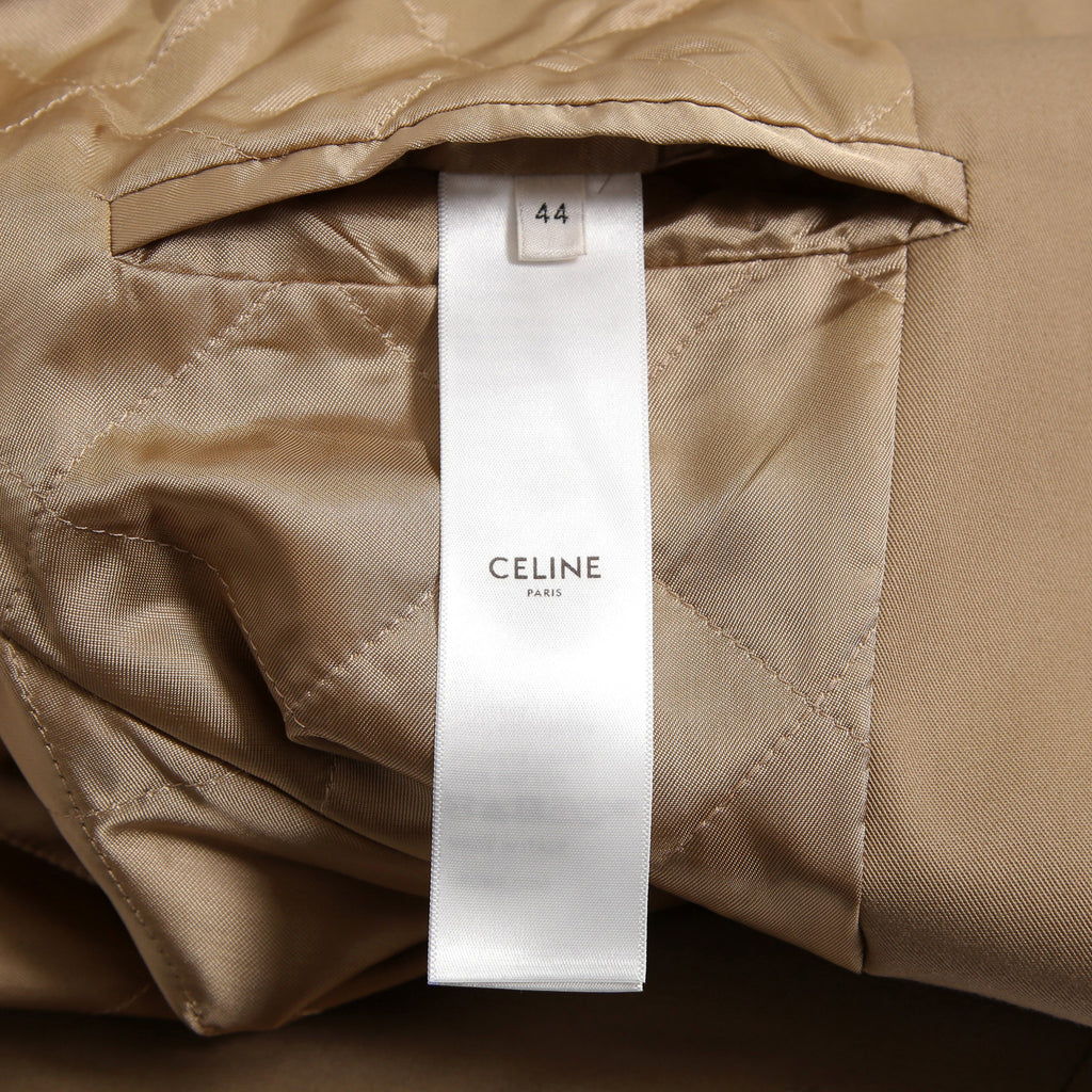 CELINE セリーヌ / 22AW 美品 エディ期 / スタッズ 中綿 スタンドカラー コート / テクニカルコットン / 2M967004N /size 44 (BEIGE)