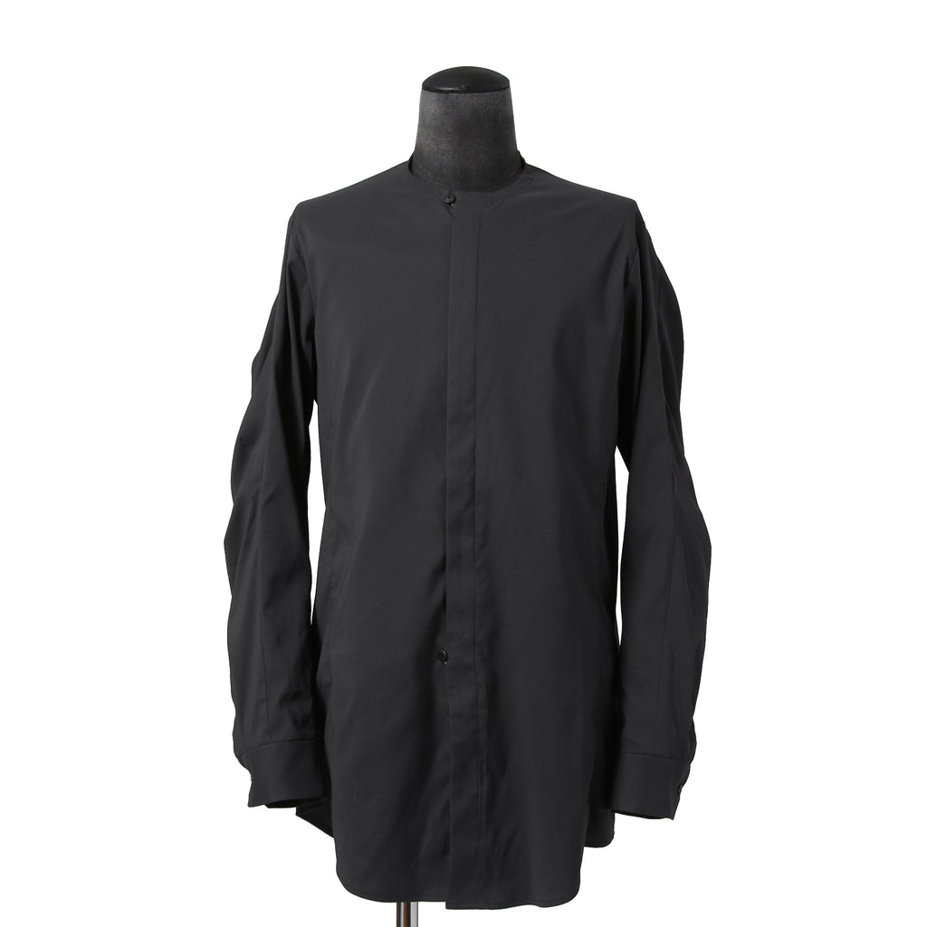 DEVOA デヴォア / 23AW 美品 schoeller 2way Stretch long sleeve shirts / 長袖シャツ / size 2 (CHARCOAL BLACK)