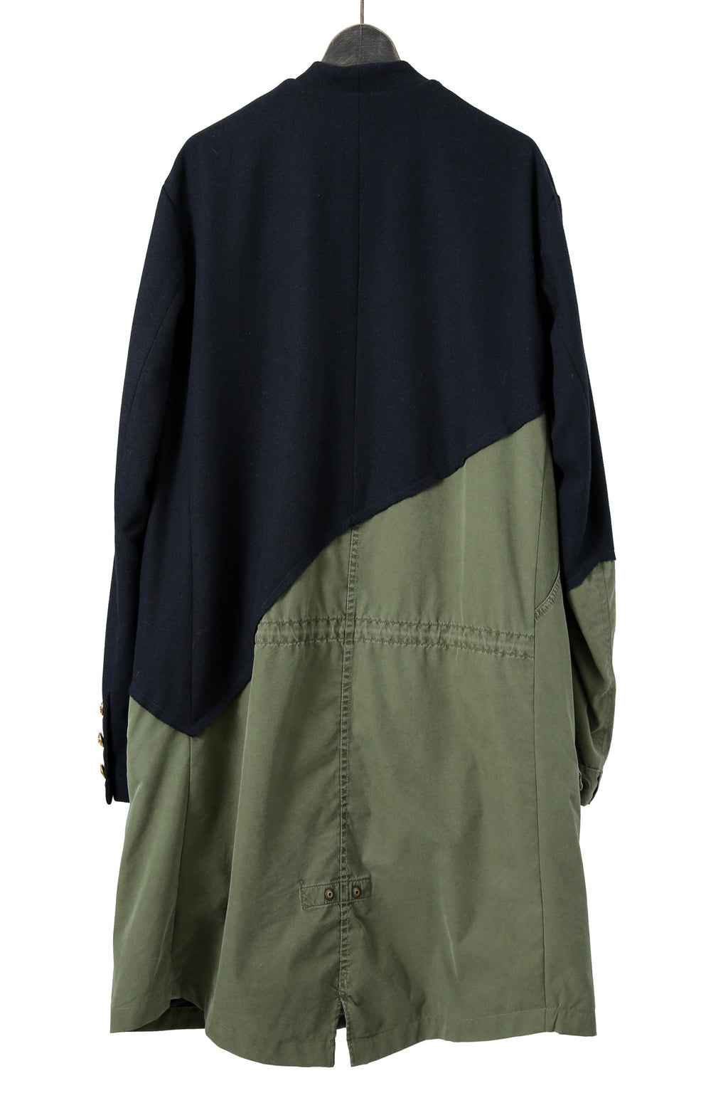 新品 GREG LAUREN グレッグローレン / 21AW OFFICER FISHTAIL PARKA 50/50 MODERN ARTEIST COAT / size 2 NAVY×KHAKI アーティスト コート