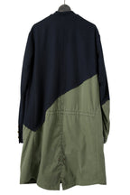 新品 GREG LAUREN グレッグローレン / 21AW OFFICER FISHTAIL PARKA 50/50 MODERN ARTEIST COAT / size 2 NAVY×KHAKI アーティスト コート