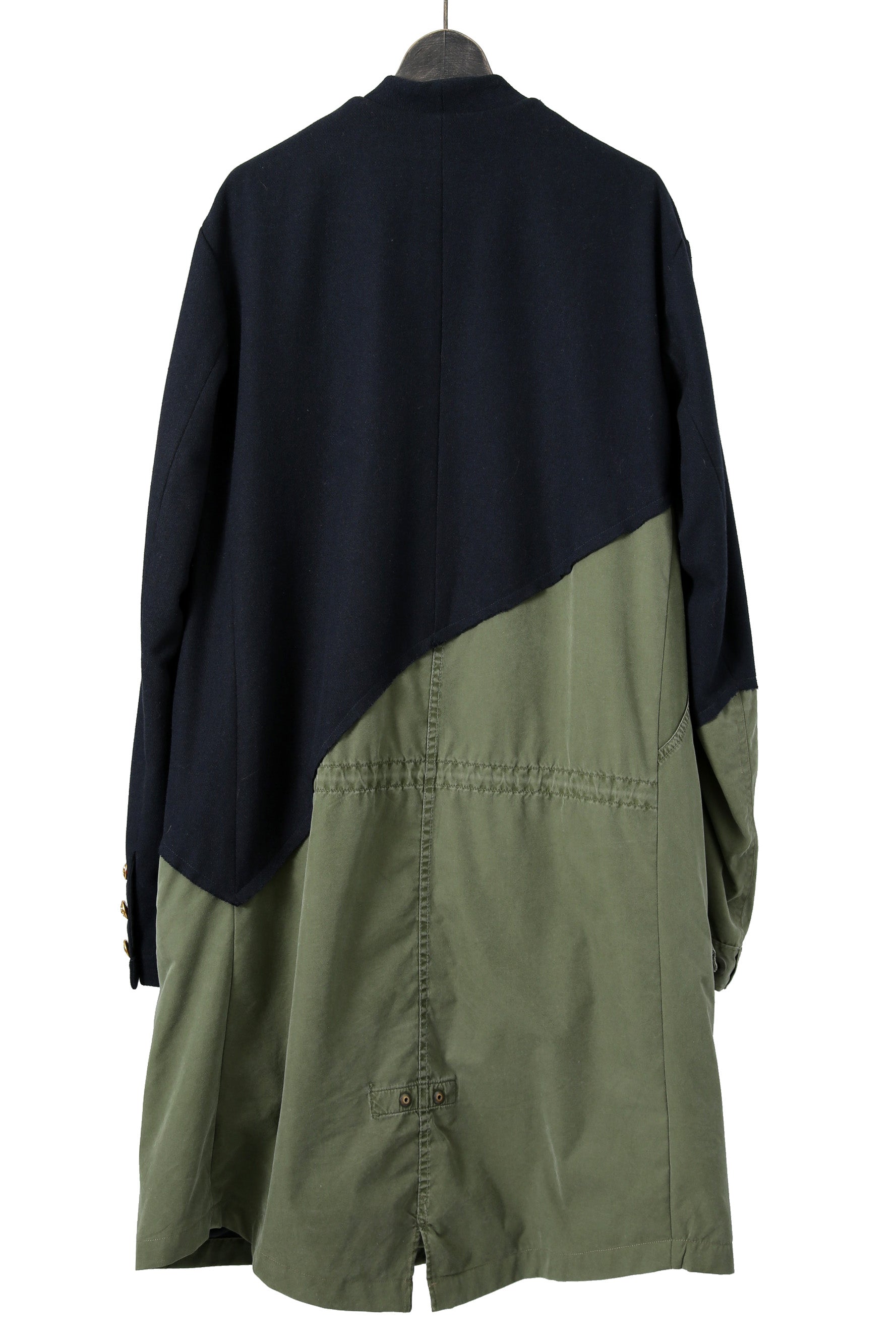 新品 GREG LAUREN グレッグローレン / 21AW OFFICER FISHTAIL PARKA 50/50 MODERN ARTEIST COAT / size 2 NAVY×KHAKI アーティスト コート