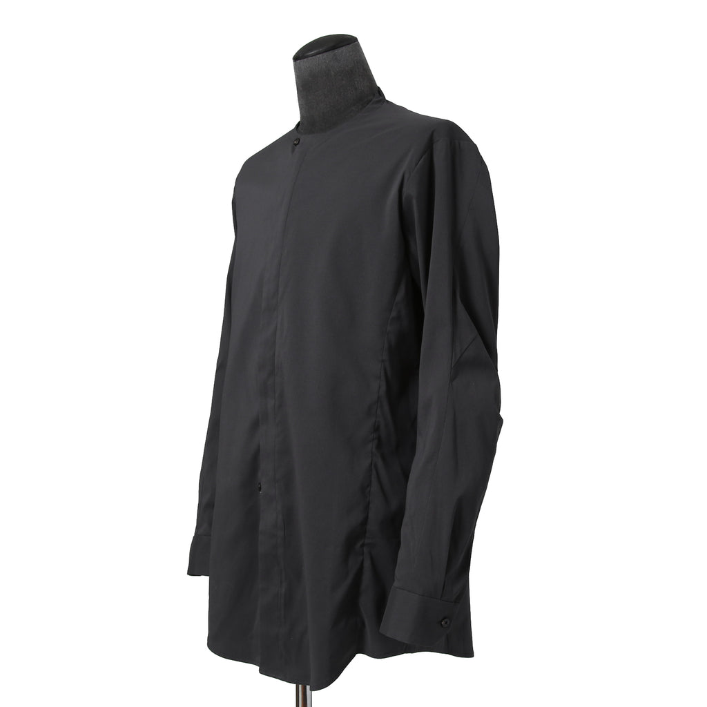 DEVOA デヴォア / 23AW 美品 schoeller 2way Stretch long sleeve shirts / 長袖シャツ / size 2 (CHARCOAL BLACK)