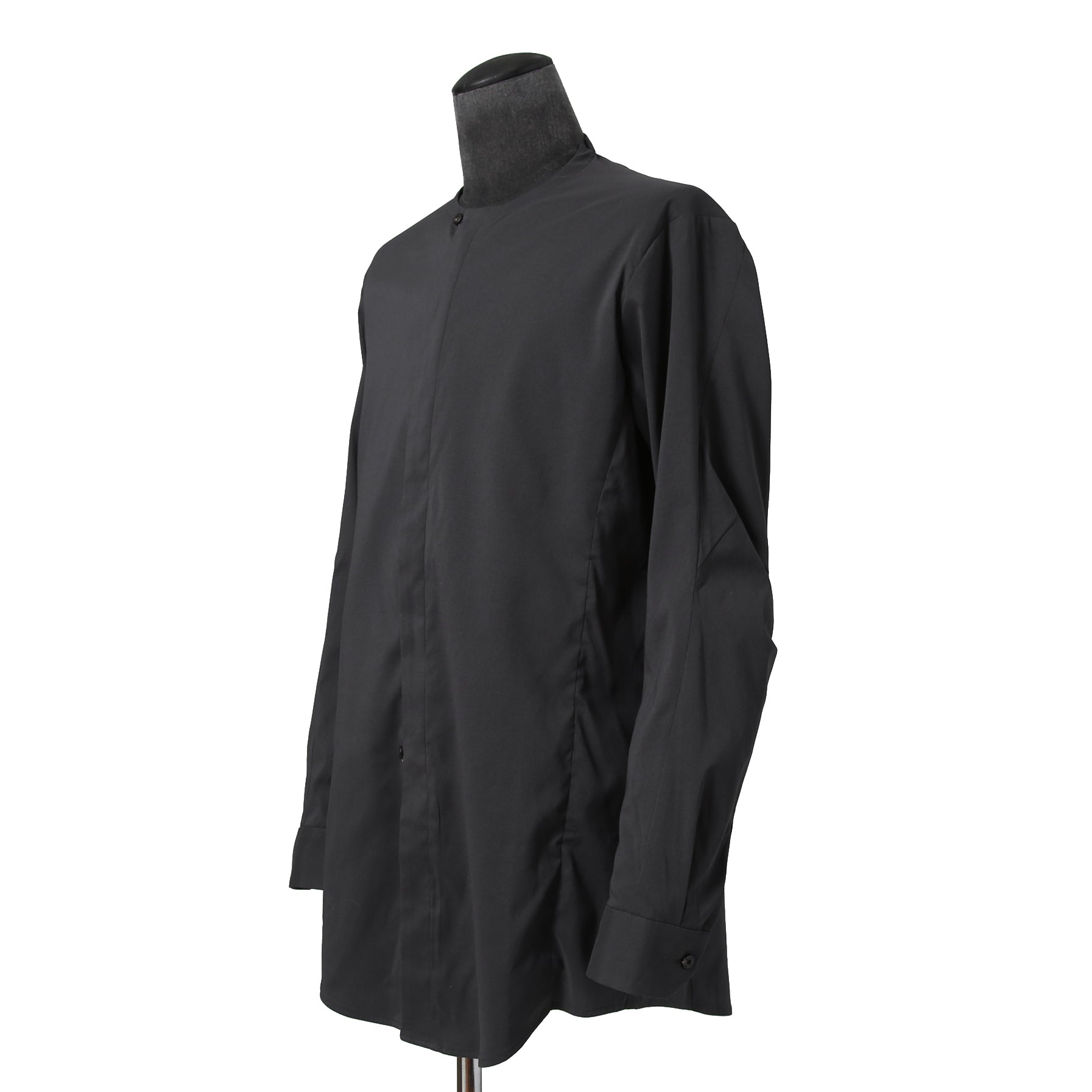 DEVOA デヴォア / 23AW 美品 schoeller 2way Stretch long sleeve shirts / 長袖シャツ / size 2 (CHARCOAL BLACK)