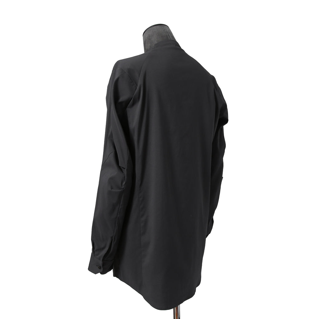 DEVOA デヴォア / 23AW 美品 schoeller 2way Stretch long sleeve shirts / 長袖シャツ / size 2 (CHARCOAL BLACK)