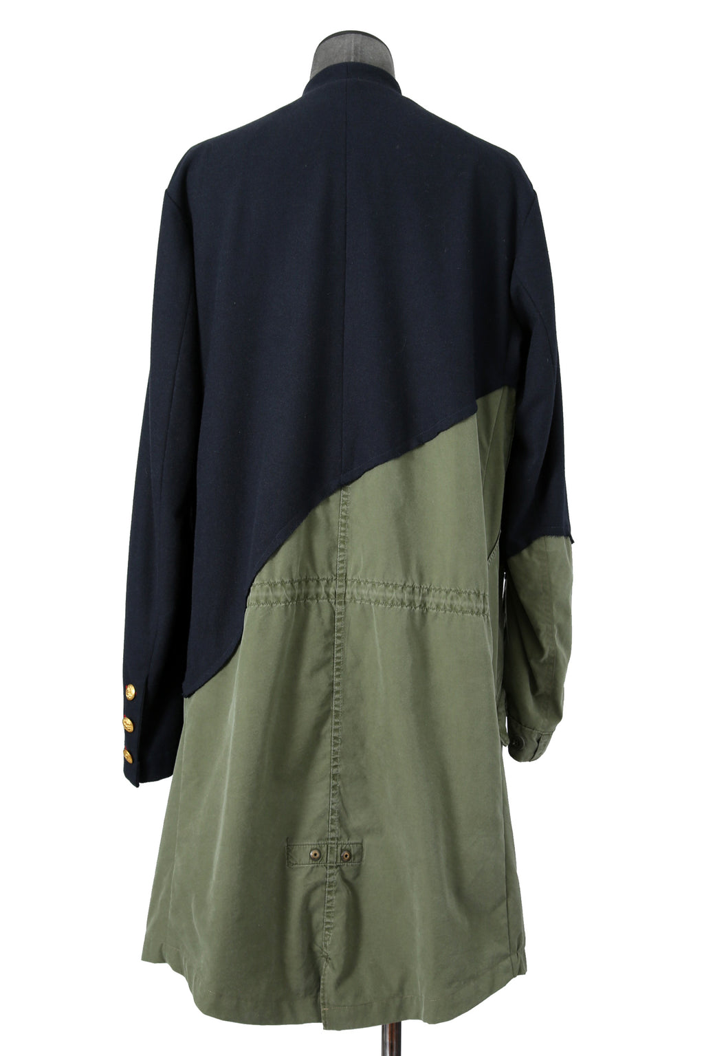 新品 GREG LAUREN グレッグローレン / 21AW OFFICER FISHTAIL PARKA 50/50 MODERN ARTEIST COAT / size 2 NAVY×KHAKI アーティスト コート