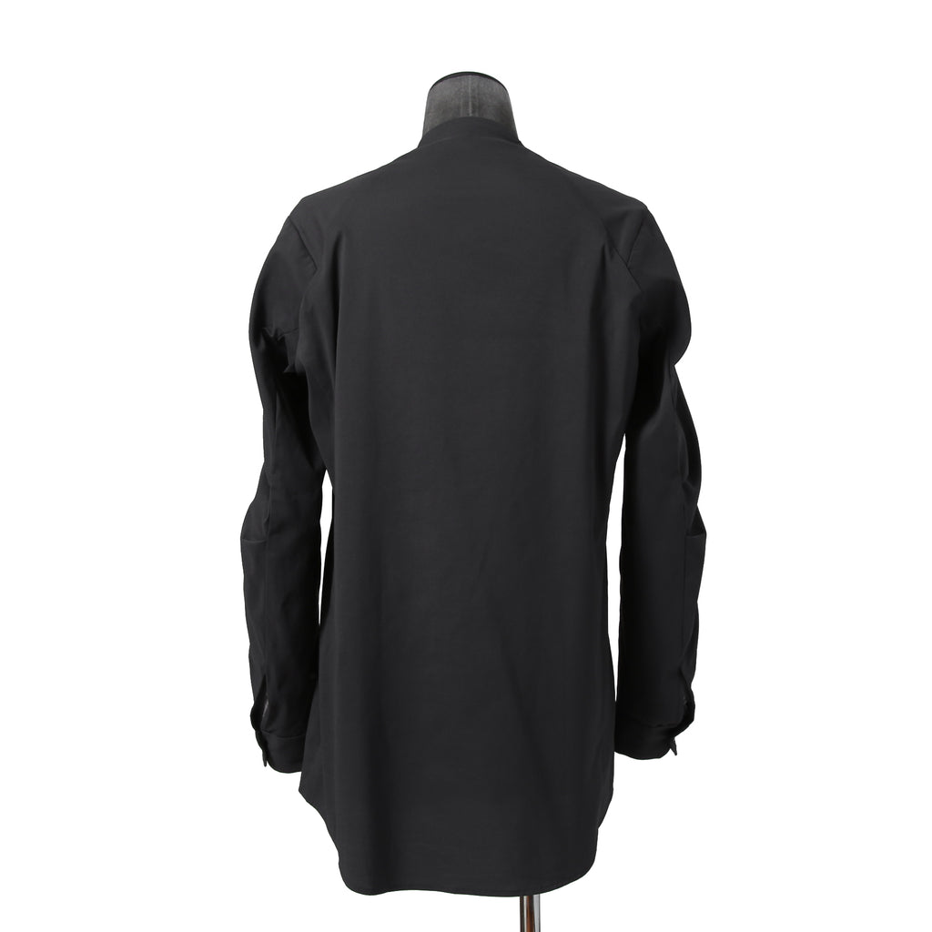 DEVOA デヴォア / 23AW 美品 schoeller 2way Stretch long sleeve shirts / 長袖シャツ / size 2 (CHARCOAL BLACK)