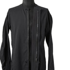 DEVOA デヴォア / 23AW 美品 schoeller 2way Stretch long sleeve shirts / 長袖シャツ / size 2 (CHARCOAL BLACK)