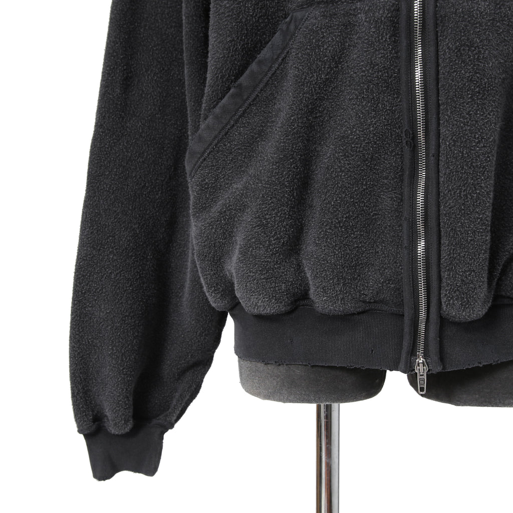 BALENCIAGA バレンシアガ / 24SS 美品 POLITICAL CAMPAIGN INSIDE-OUT ZIP-UP HOODIE / パーカー / size 2 (フェード ブラック)