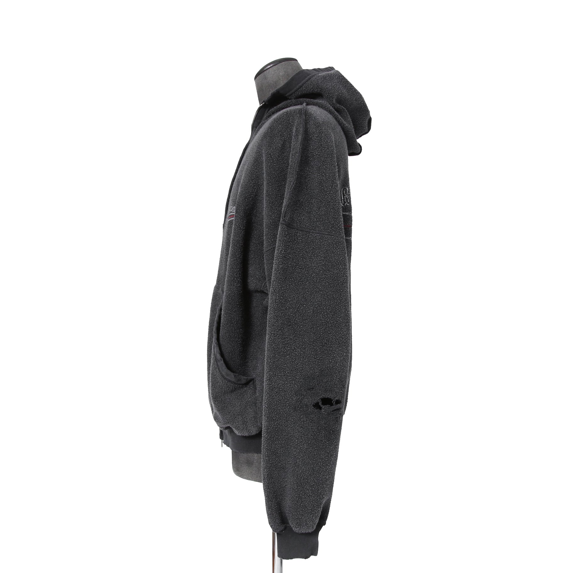 BALENCIAGA バレンシアガ / 24SS 美品 POLITICAL CAMPAIGN INSIDE-OUT ZIP-UP HOODIE / パーカー / size 2 (フェード ブラック)