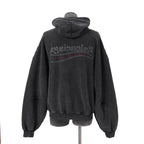 BALENCIAGA バレンシアガ / 24SS 美品 POLITICAL CAMPAIGN INSIDE-OUT ZIP-UP HOODIE / パーカー / size 2 (フェード ブラック)