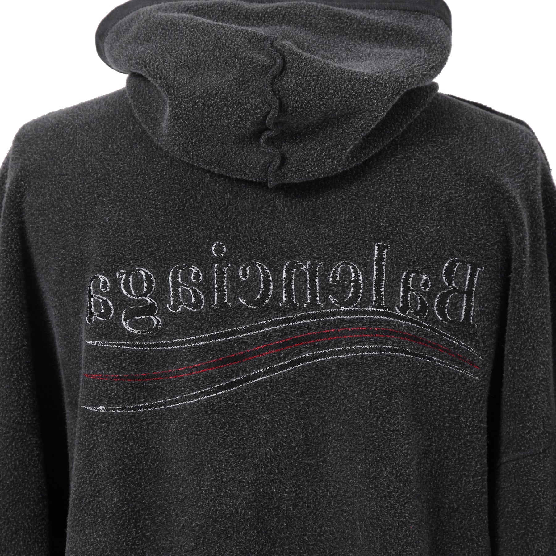 BALENCIAGA バレンシアガ / 24SS 美品 POLITICAL CAMPAIGN INSIDE-OUT ZIP-UP HOODIE / パーカー / size 2 (フェード ブラック)