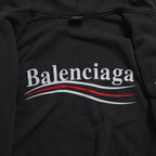 BALENCIAGA バレンシアガ / 24SS 美品 POLITICAL CAMPAIGN INSIDE-OUT ZIP-UP HOODIE / パーカー / size 2 (フェード ブラック)