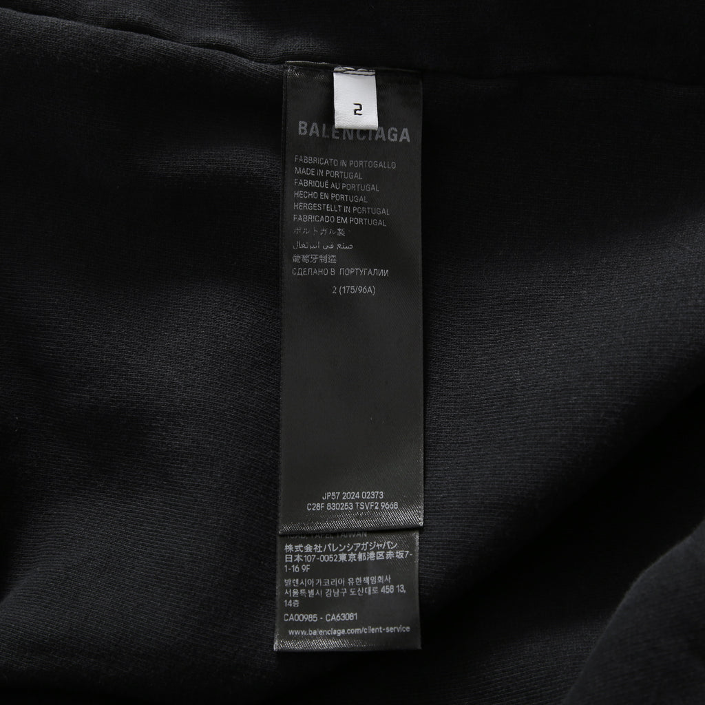 BALENCIAGA バレンシアガ / 24SS 美品 POLITICAL CAMPAIGN INSIDE-OUT ZIP-UP HOODIE / パーカー / size 2 (フェード ブラック)