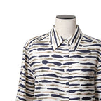 Louis Vitton ルイヴィトン / 22AW 美品 アニマルプリント 総柄 シルク 長袖シャツ / RW222J NY2 FNBL23 / size 36 (WHITE) ユニセックス