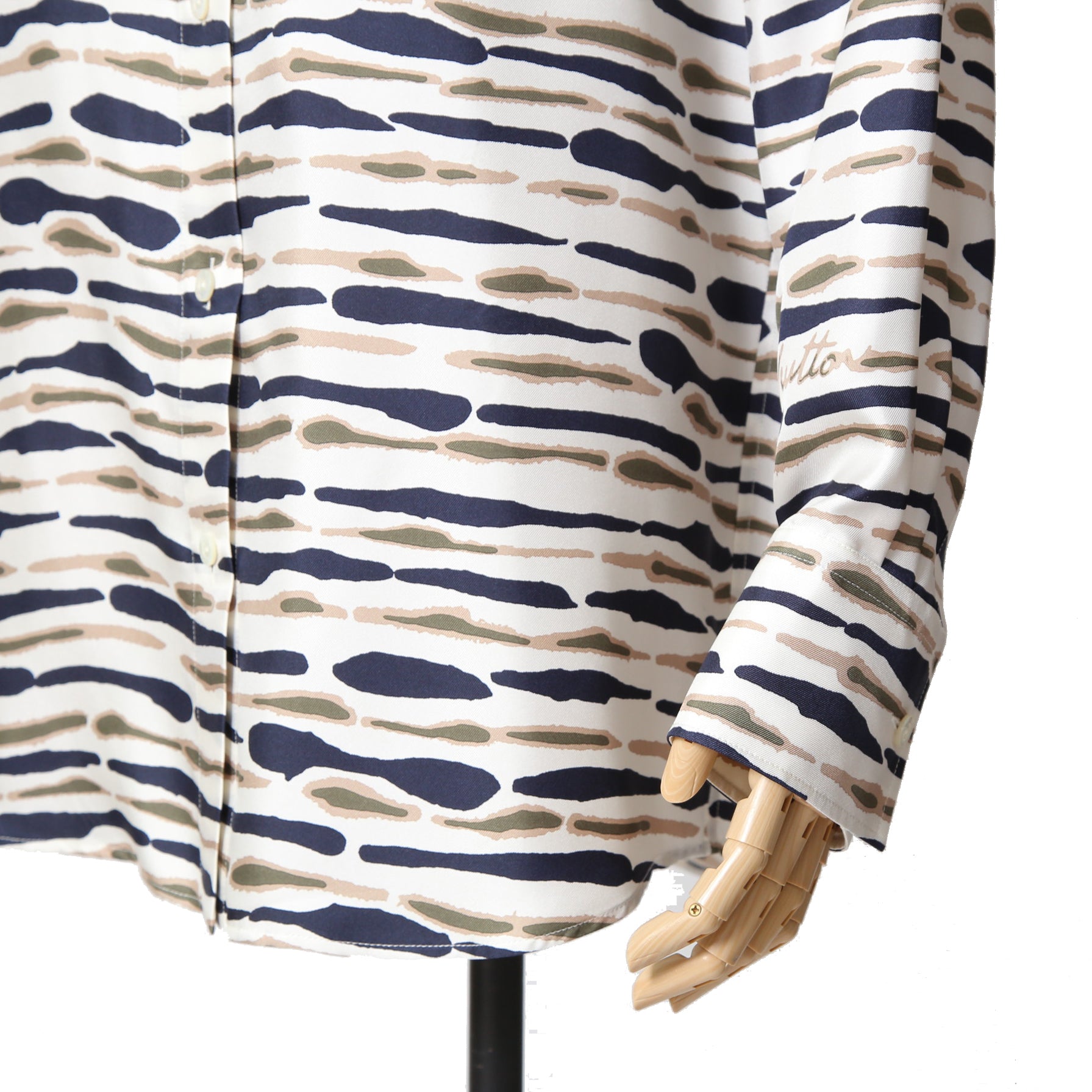 Louis Vitton ルイヴィトン / 22AW 美品 アニマルプリント 総柄 シルク 長袖シャツ / RW222J NY2 FNBL23 / size 36 (WHITE) ユニセックス