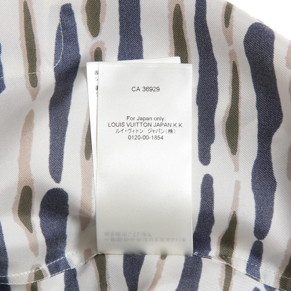 Louis Vitton ルイヴィトン / 22AW 美品 アニマルプリント 総柄 シルク 長袖シャツ / RW222J NY2 FNBL23 / size 36 (WHITE) ユニセックス