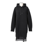 sacai サカイ / 23AW 美品 スポンジスウェット ロング フーディ / バックジップ / キャミソール付 / 23-06828 / size 3 (BLACK)