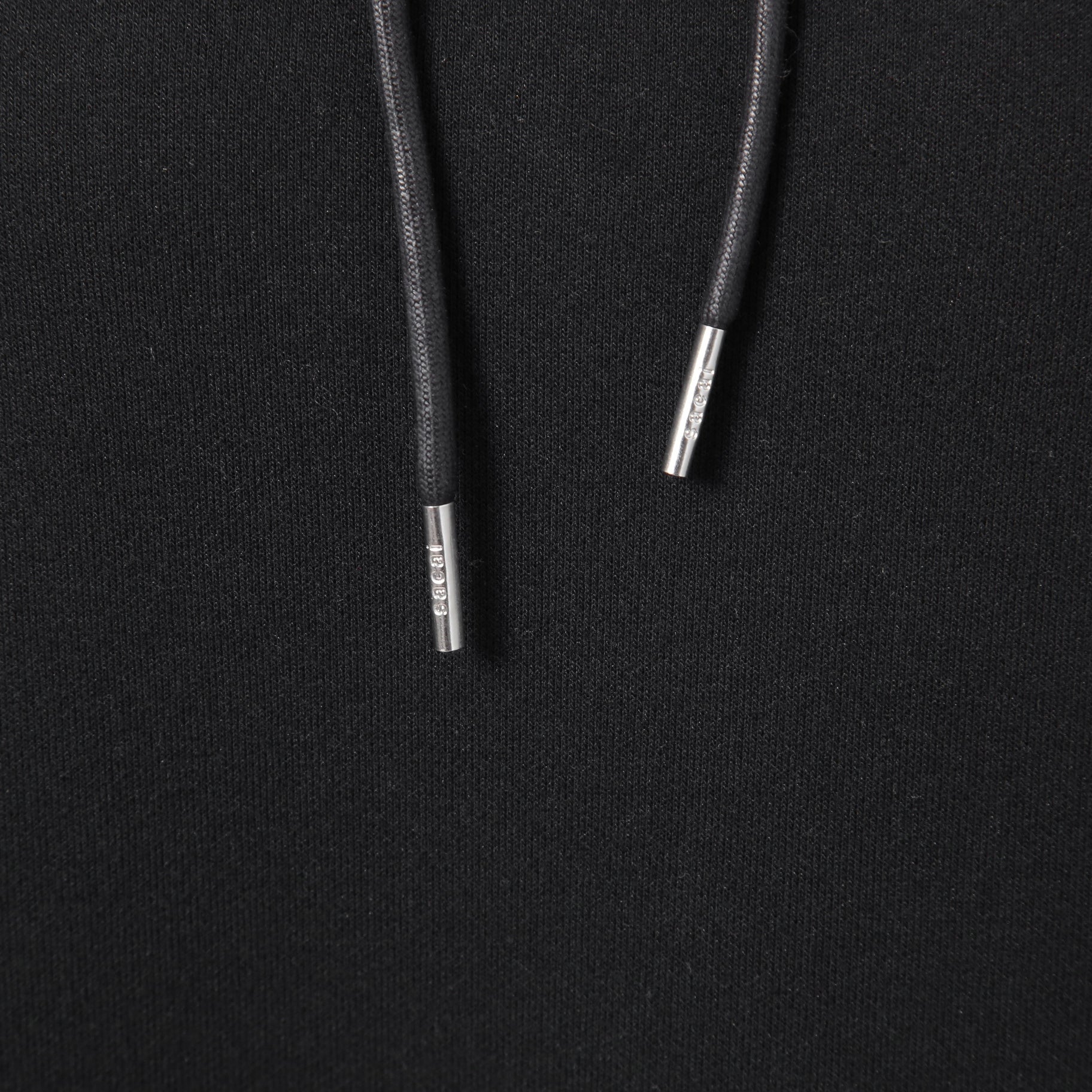 sacai サカイ / 23AW 美品 スポンジスウェット ロング フーディ / バックジップ / キャミソール付 / 23-06828 / size 3 (BLACK)