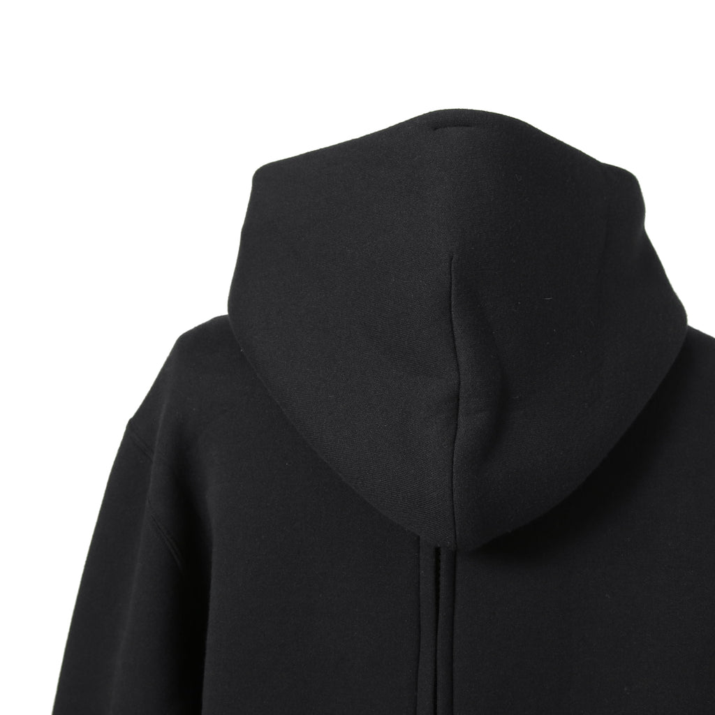 sacai サカイ / 23AW 美品 スポンジスウェット ロング フーディ / バックジップ / キャミソール付 / 23-06828 / size 3 (BLACK)