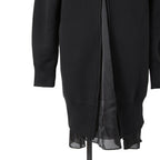 sacai サカイ / 23AW 美品 スポンジスウェット ロング フーディ / バックジップ / キャミソール付 / 23-06828 / size 3 (BLACK)