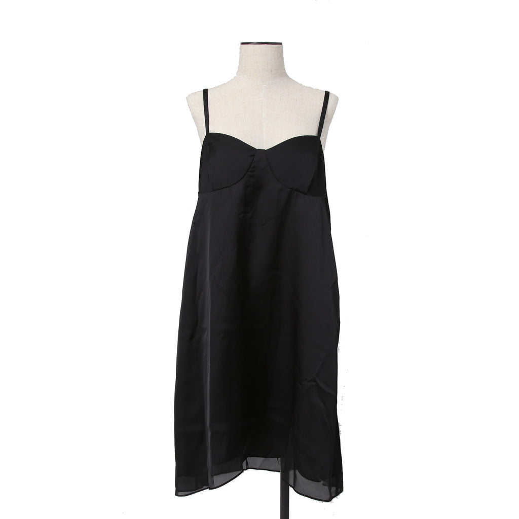 sacai サカイ / 23AW 美品 スポンジスウェット ロング フーディ / バックジップ / キャミソール付 / 23-06828 / size 3 (BLACK)