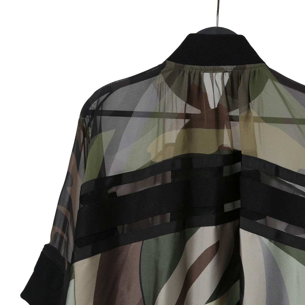 sacai x KAWSサカイ カウズ コラボ / 21SS 美品 カモフラージュ シアー ブルゾン / ジャケット / 21-05679 / size 1 (CAMO)