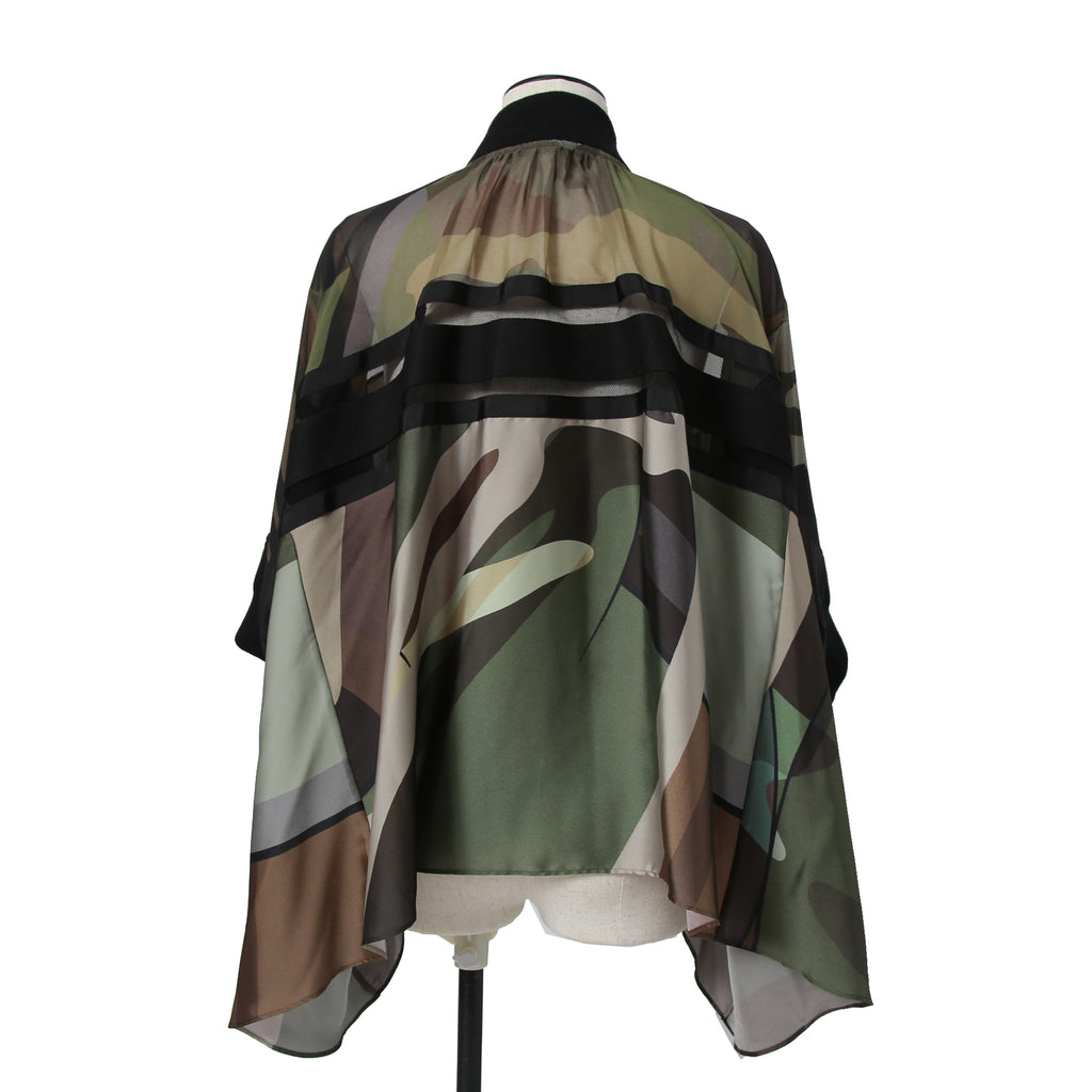 sacai x KAWSサカイ カウズ コラボ / 21SS 美品 カモフラージュ シアー ブルゾン / ジャケット / 21-05679 / size 1 (CAMO)