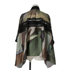 sacai x KAWSサカイ カウズ コラボ / 21SS 美品 カモフラージュ シアー ブルゾン / ジャケット / 21-05679 / size 1 (CAMO)