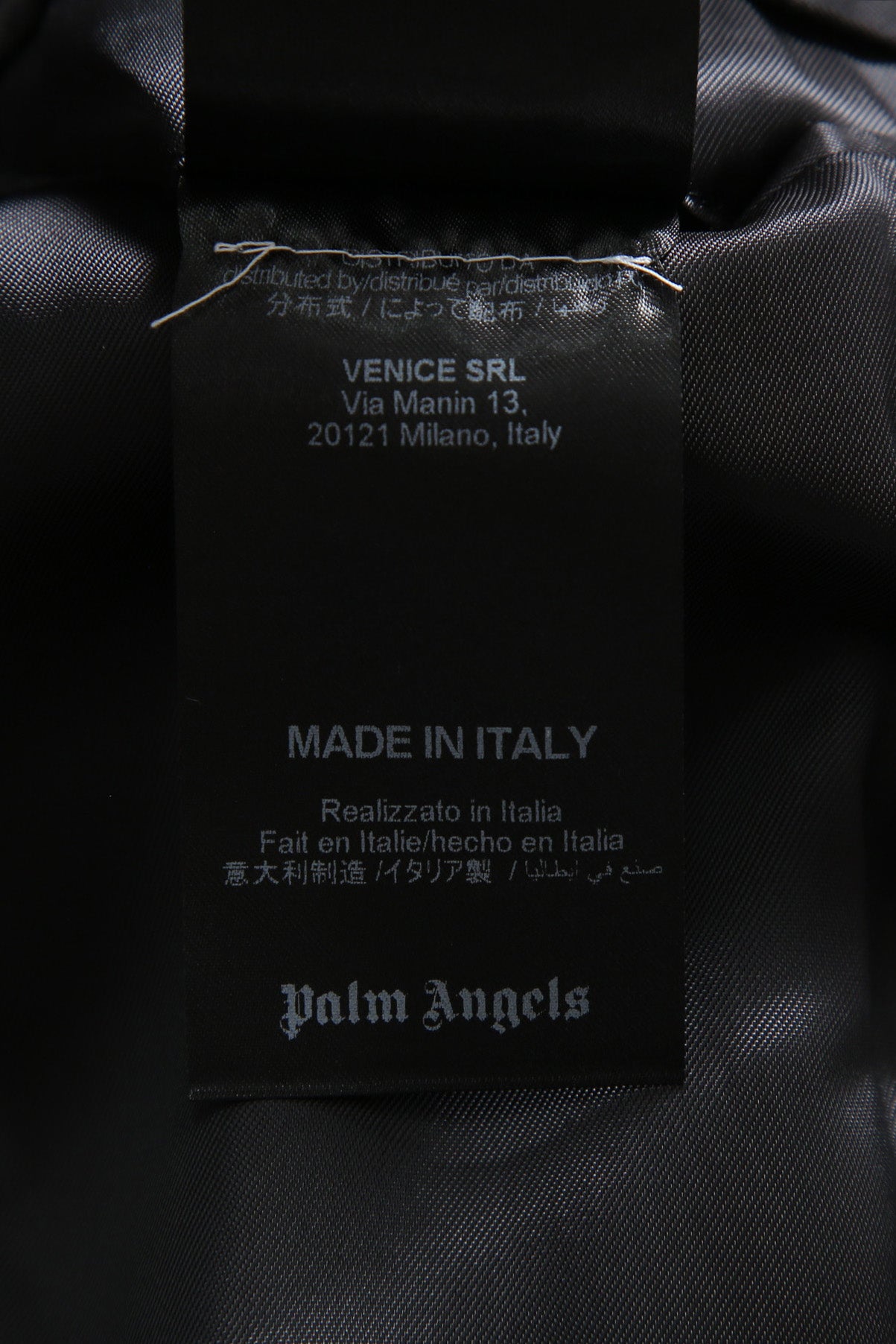 Palm Angels パームエンジェルス / ヘンプ エンブロイダリー / ダブルジャケット / size 44 (NAVY) 麻 刺繍