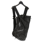 新品 LEON EMANUEL BLANCK レオンエマニュエル ブランク / GUIDI HORSE “Full grain” LEATHER / Distortion Pregnant Lady Backpack / BLACK リュック