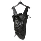 新品 LEON EMANUEL BLANCK レオンエマニュエル ブランク / GUIDI HORSE “Full grain” LEATHER / Distortion Pregnant Lady Backpack / BLACK リュック