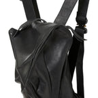 新品 LEON EMANUEL BLANCK レオンエマニュエル ブランク / GUIDI HORSE “Full grain” LEATHER / Distortion Pregnant Lady Backpack / BLACK リュック