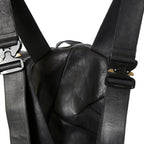 新品 LEON EMANUEL BLANCK レオンエマニュエル ブランク / GUIDI HORSE “Full grain” LEATHER / Distortion Pregnant Lady Backpack / BLACK リュック