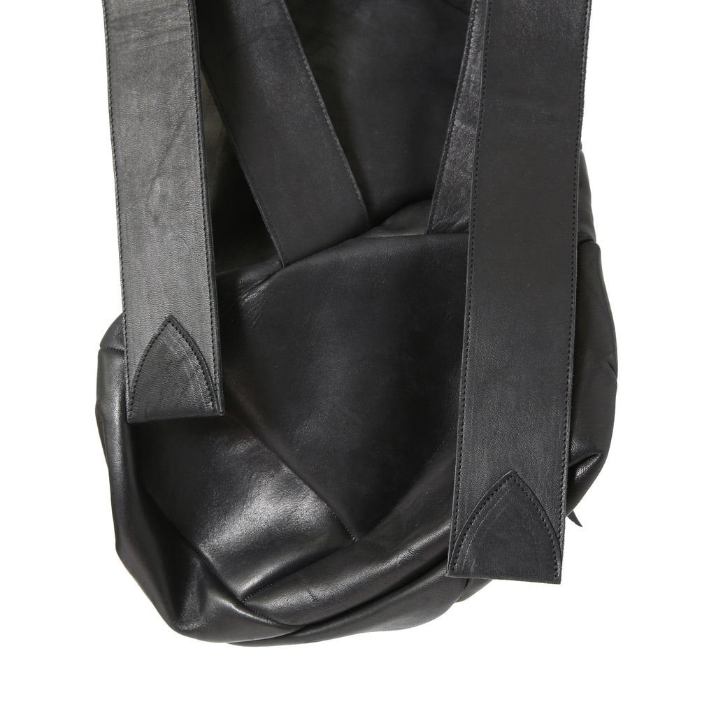 新品 LEON EMANUEL BLANCK レオンエマニュエル ブランク / GUIDI HORSE “Full grain” LEATHER / Distortion Pregnant Lady Backpack / BLACK リュック