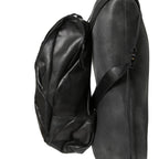 新品 LEON EMANUEL BLANCK レオンエマニュエル ブランク / GUIDI HORSE “Full grain” LEATHER / Distortion Pregnant Lady Backpack / BLACK リュック