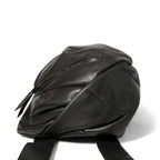 新品 LEON EMANUEL BLANCK レオンエマニュエル ブランク / GUIDI HORSE “Full grain” LEATHER / Distortion Pregnant Lady Backpack / BLACK リュック