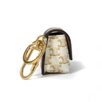 CELINE セリーヌ / ミニ バーティカル カバ / トリオンフ キャンバス カーフレザー / エアポッズケース / WHITE