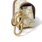 CELINE セリーヌ / ミニ バーティカル カバ / トリオンフ キャンバス カーフレザー / エアポッズケース / WHITE