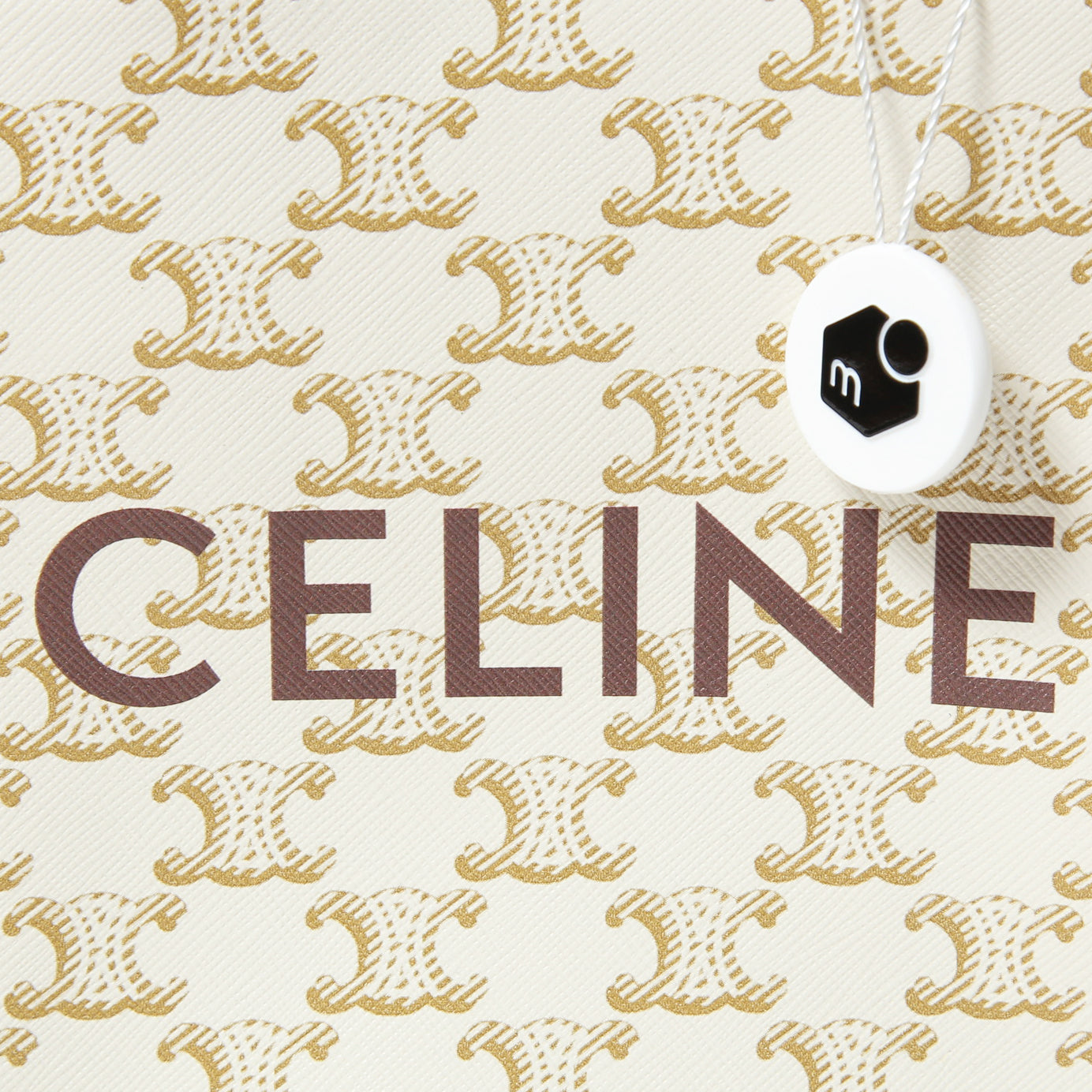 CELINE セリーヌ / ミニ バーティカル カバ / トリオンフ キャンバス カーフレザー / 2WAYバッグ / トート ショルダーバッグ / WHITE