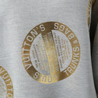 LOUIS VUITTON ルイヴィトン / 美品 21AW シグネチャー スリークオータースリーブ スウェット / シルク カシミア / size L (GRAY)