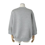 LOUIS VUITTON ルイヴィトン / 美品 21AW シグネチャー スリークオータースリーブ スウェット / シルク カシミア / size L (GRAY)