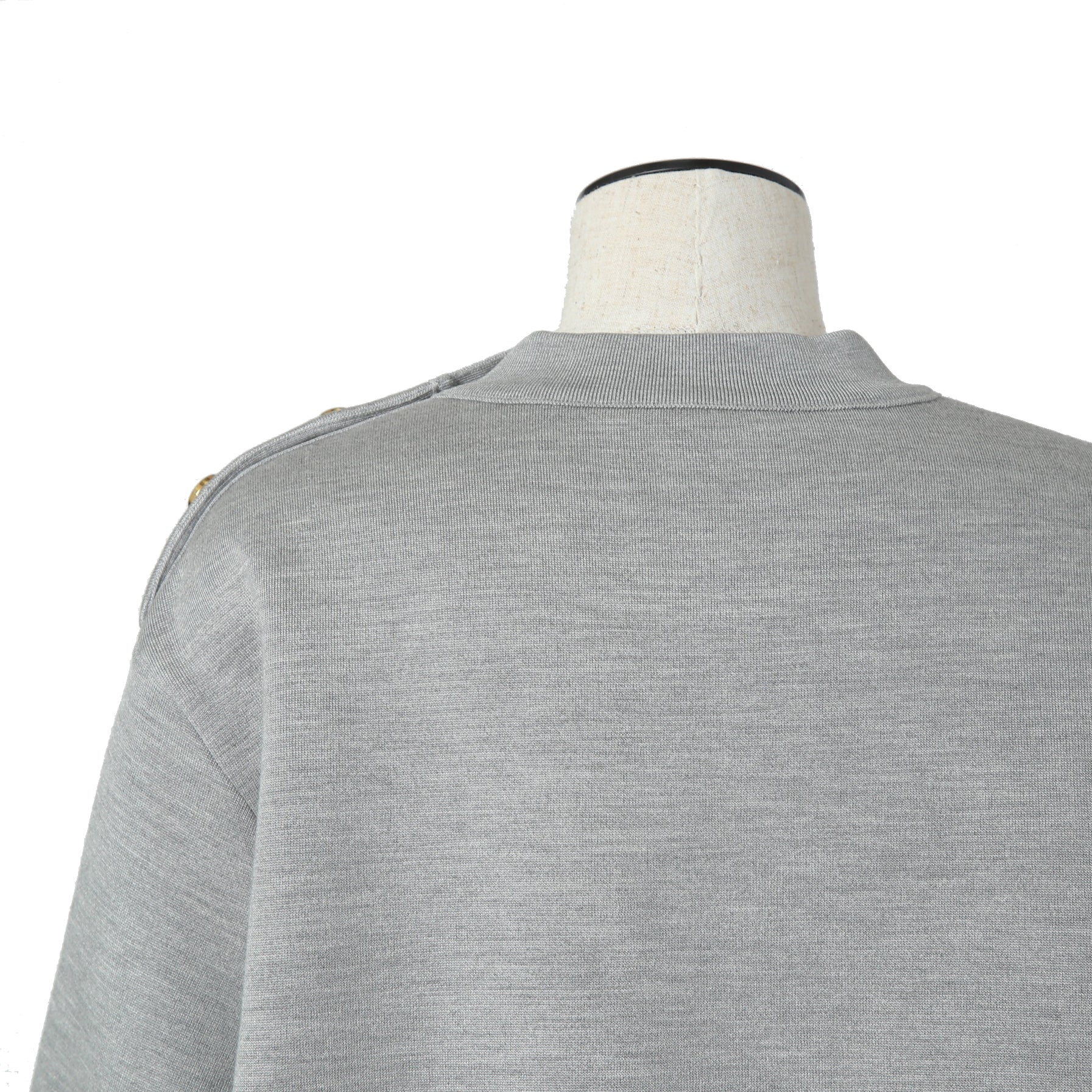 LOUIS VUITTON ルイヴィトン / 美品 21AW シグネチャー スリークオータースリーブ スウェット / シルク カシミア / size L (GRAY)