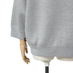 LOUIS VUITTON ルイヴィトン / 美品 21AW シグネチャー スリークオータースリーブ スウェット / シルク カシミア / size L (GRAY)