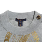 LOUIS VUITTON ルイヴィトン / 美品 21AW シグネチャー スリークオータースリーブ スウェット / シルク カシミア / size L (GRAY)