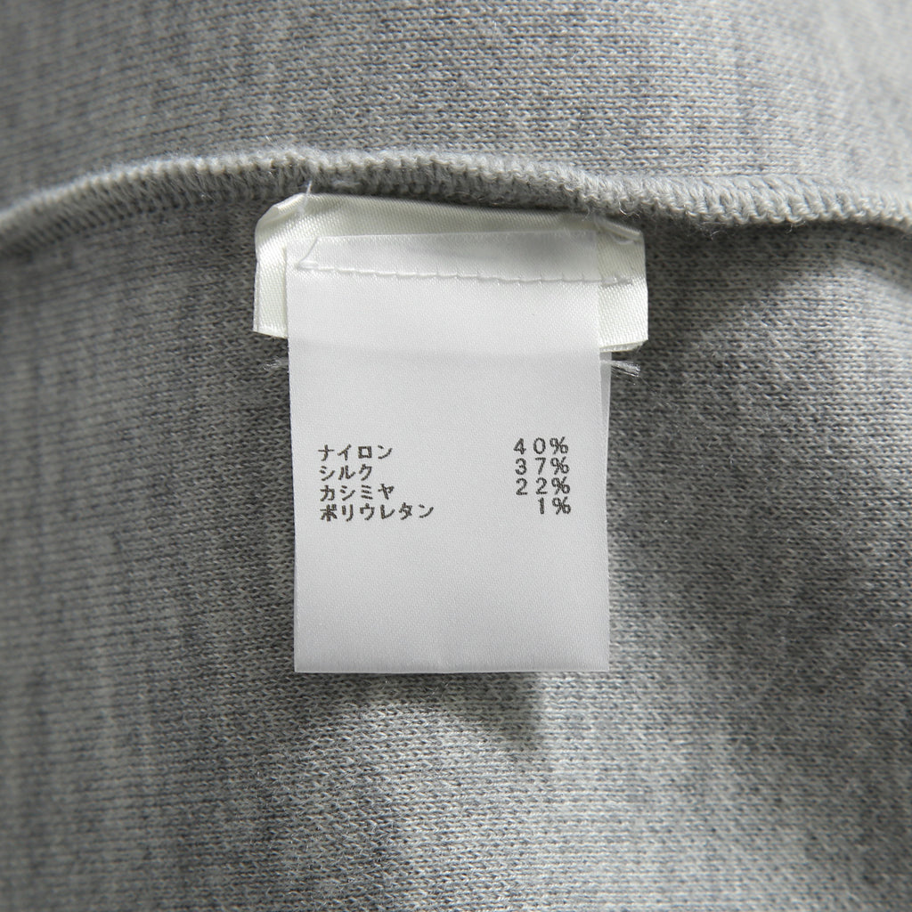 LOUIS VUITTON ルイヴィトン / 美品 21AW シグネチャー スリークオータースリーブ スウェット / シルク カシミア / size L (GRAY)