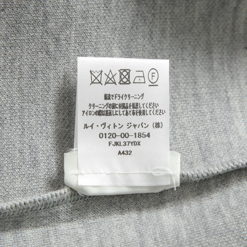 LOUIS VUITTON ルイヴィトン / 美品 21AW シグネチャー スリークオータースリーブ スウェット / シルク カシミア / size L (GRAY)